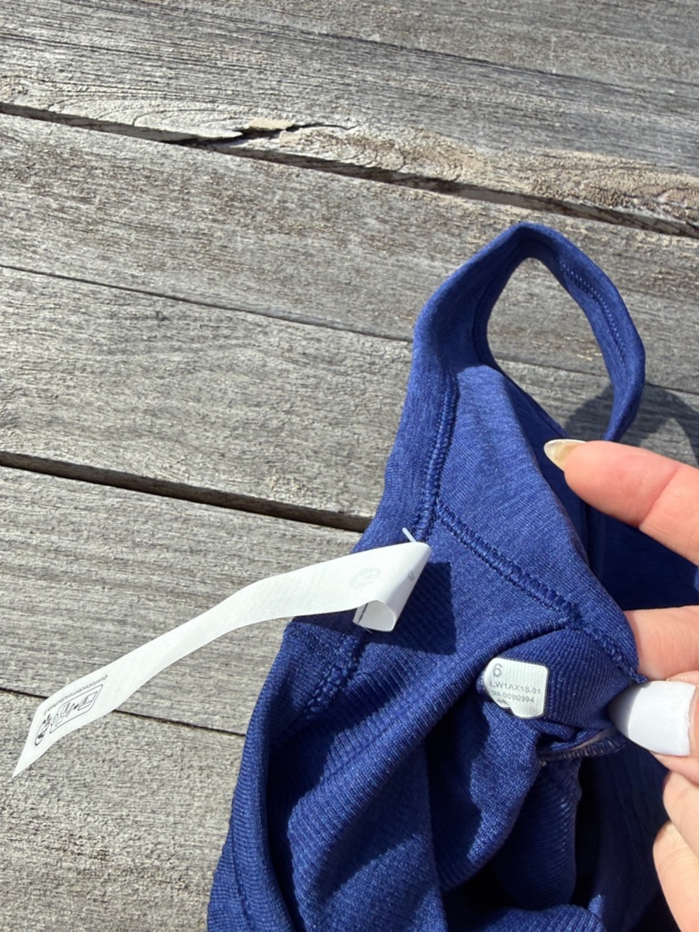 Lululemon Ebb to Street Tank Top Clubhouse Blue Ribbed Built-In Bra Size 6 NWT 💙 - Picture 6 of 6